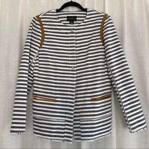 Club Monaco Blue and White Striped Jacket